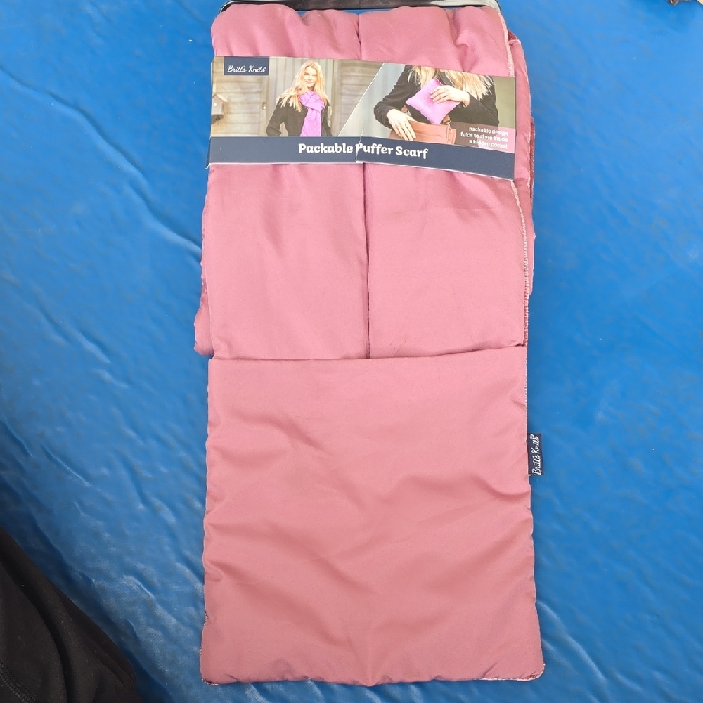 Packable Puffer Scarf - Pink New